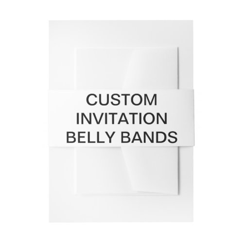 Custom Personalized Invitation Belly Bands Blank Invitation Belly Band