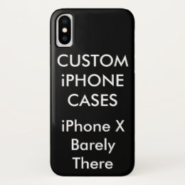 Custom Personalized iPhone X Barely There Case