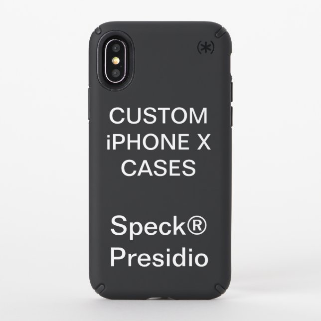 Custom Personalized iPhone X Speck Presidio Case (Front)