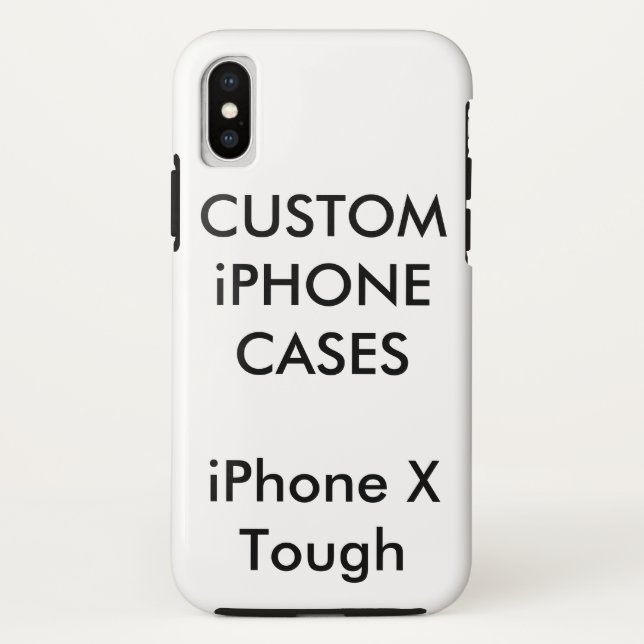 Custom Personalized iPhone X Tough Hard Shell Case (Back)