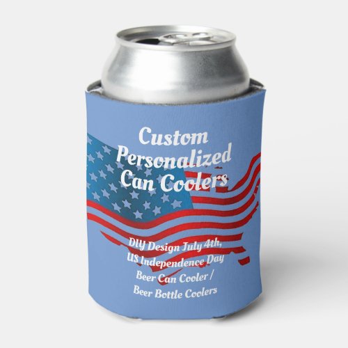 Custom Personalized July 4th Beer Can Cooler