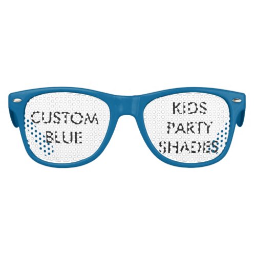 Custom Personalized Kids Blue Retro Party Shades