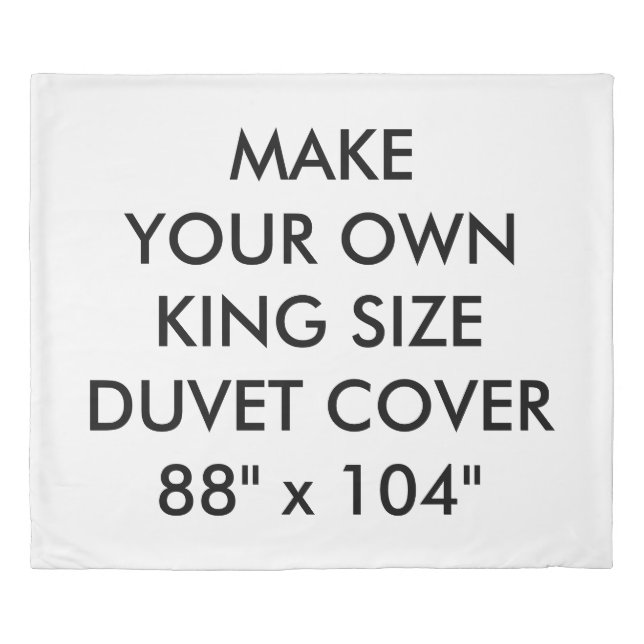 Custom Personalized King Size Duvet Cover 104" W. (Front)