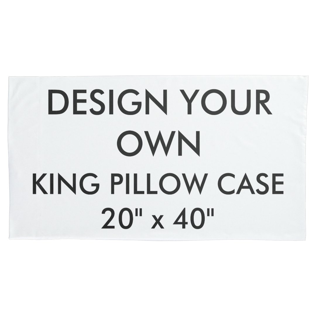 Custom Personalized King Size Pillow Case 20"x40" Zazzle