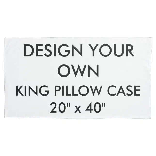 Custom Personalized King Size Pillow Case 20"x40" Zazzle