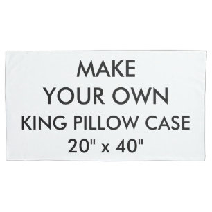 Custom Personalized King Size Pillow Case 20"x40"