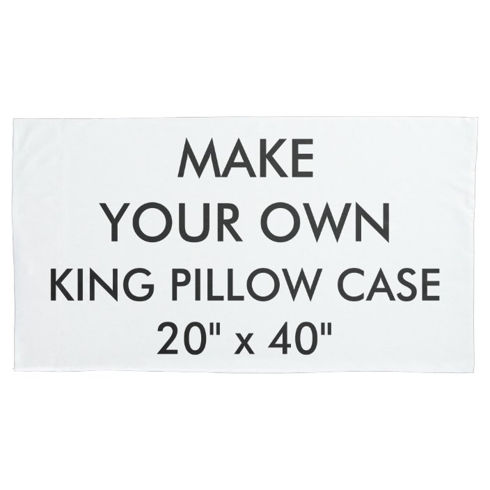 Custom Personalized King Size Pillow Case 20"x40"
