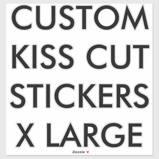 Custom Personalized KISS CUT STICKERS 14"x14" XL (Sheet)