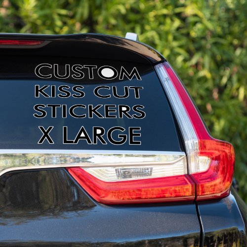 Custom Personalized KISS CUT STICKERS 14x14 XL