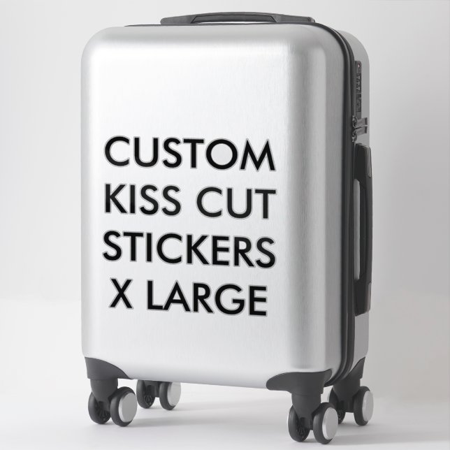 Custom Personalized KISS CUT STICKERS 14"x14" XL (Suitcase)