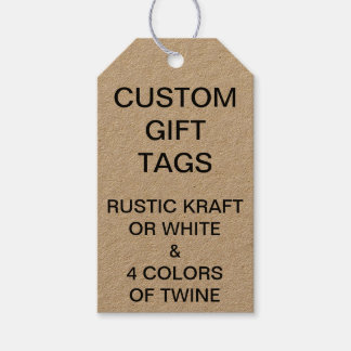 Custom Personalized Kraft Gift Tags Blank Template
