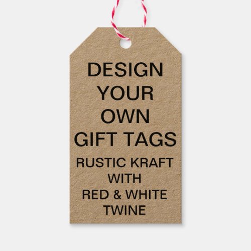 Custom Personalized Kraft Gift Tags Red Twine