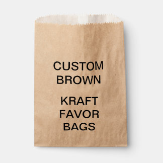 Custom Personalized Kraft Paper Favor Bags