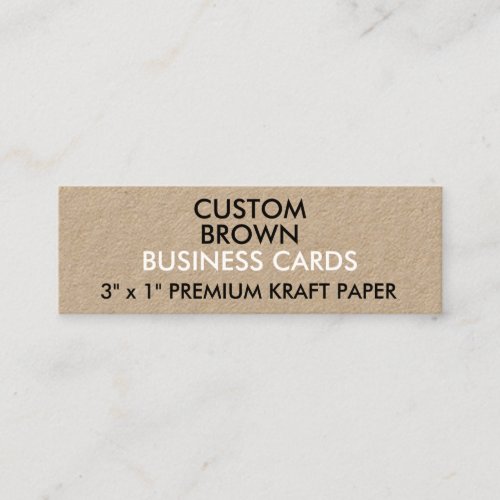 Custom Personalized KRAFT Slim Business Cards