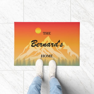 Custom Personalized Landscape Scenery Mountains Doormat
