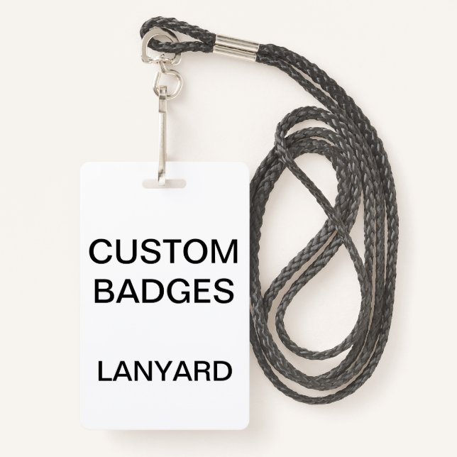 Custom Personalized LANYARD BADGE (Front with Lanyard)