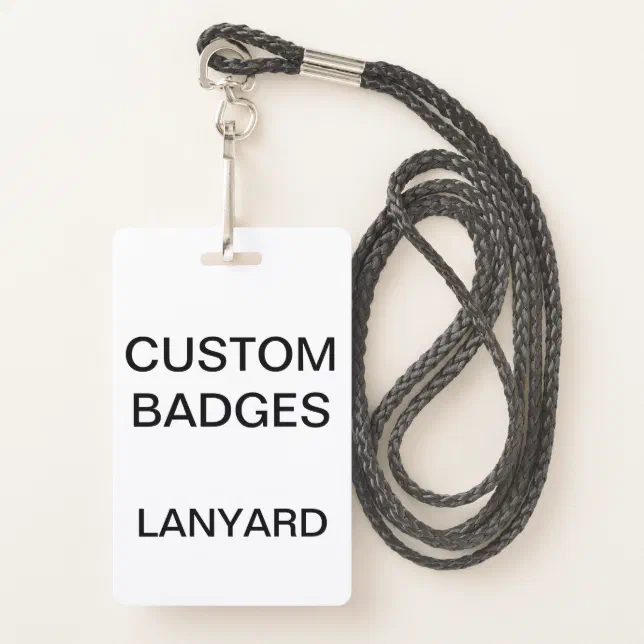 Custom Personalized LANYARD BADGE | Zazzle