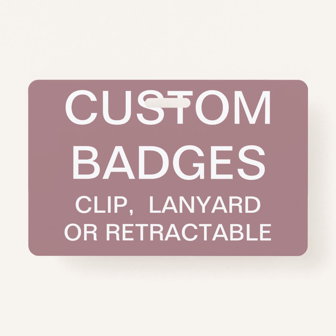 Custom Personalized LANYARD BADGE Template Zazzle