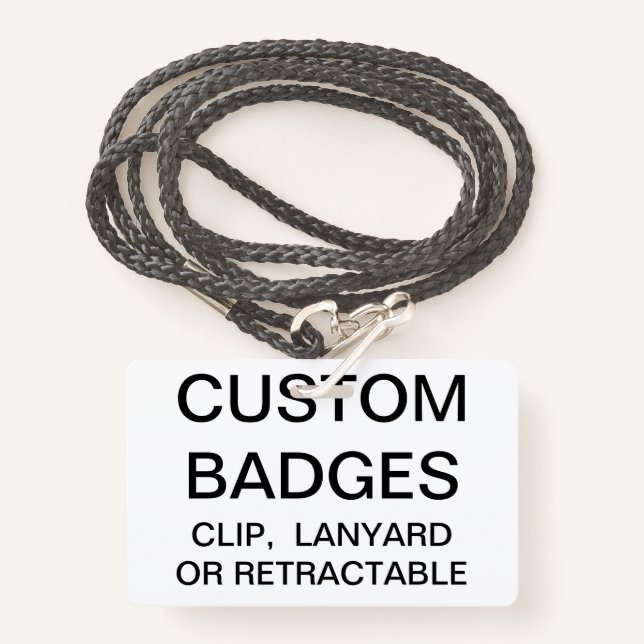 Custom Personalized LANYARD BADGE Template (Front with Lanyard)