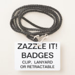 Custom Personalized Lanyard Badge Template at Zazzle