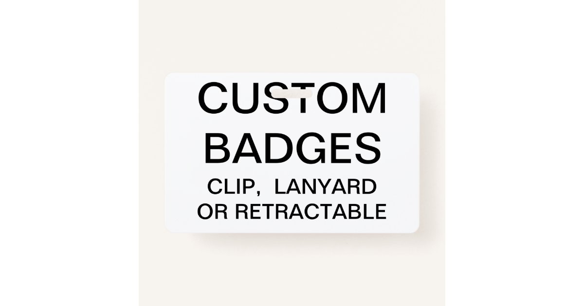 Custom Personalized LANYARD BADGE Template Zazzle