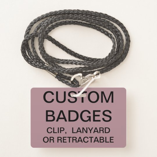 Custom Personalized LANYARD BADGE Template | Zazzle.com