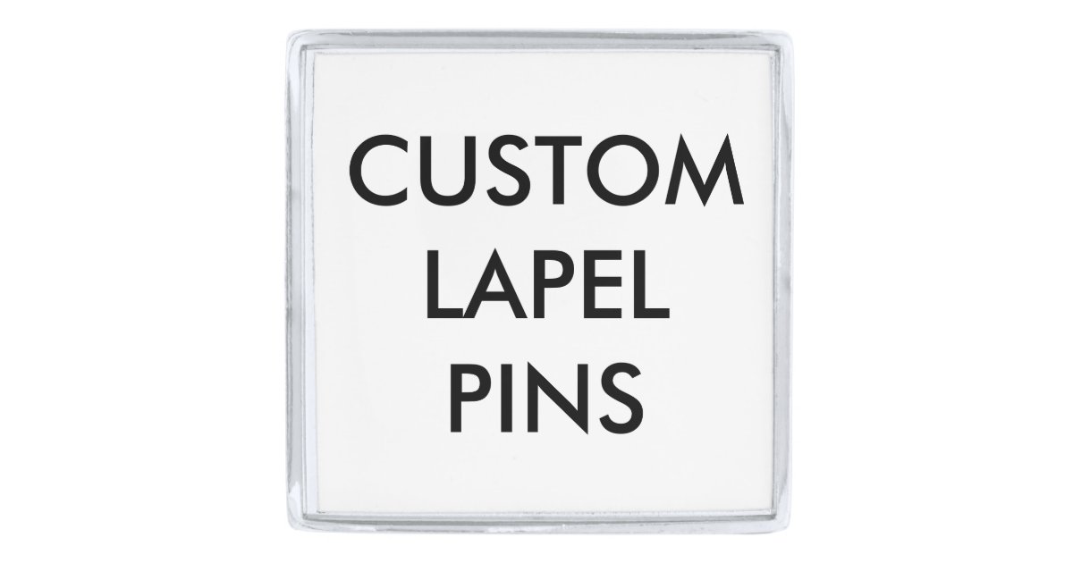 Custom Personalized Lapel Pin Blank Template Zazzle