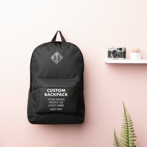 Custom personalized LAPTOP BACKPACK _ ALL BLACK