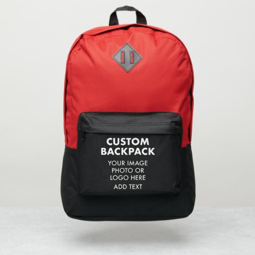 Custom personalized LAPTOP BACKPACK _ RED  BLACK