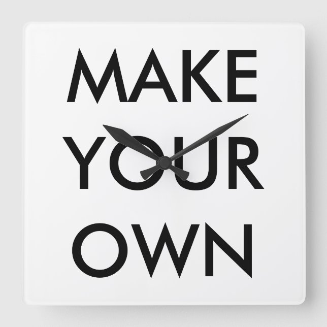 Custom Personalized Large 10.75" Square Wall Clock (Front)