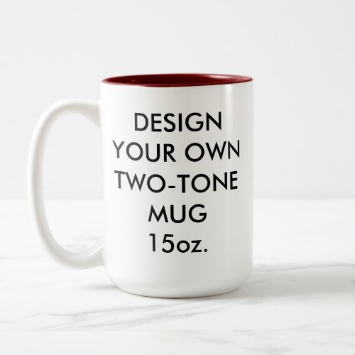 Custom Personalized Large 15oz Brown Two_Tone Mug