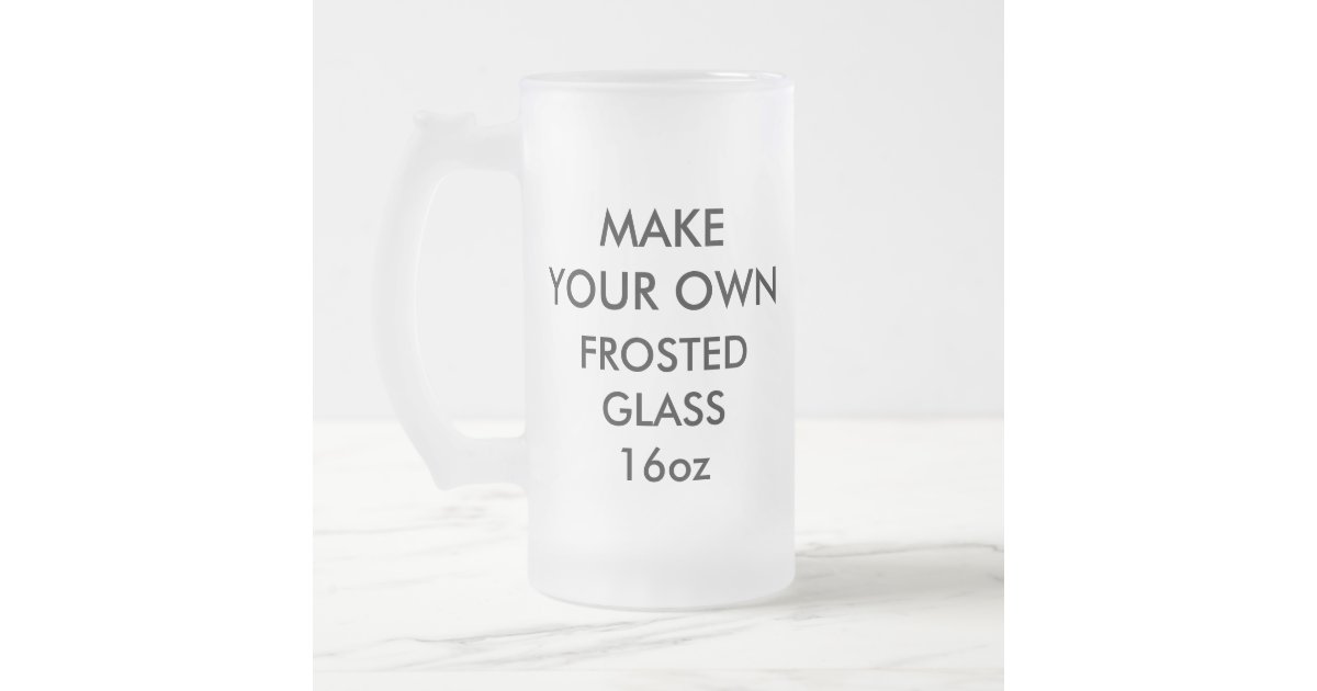 Custom Logo 16 oz. Frosted Glass