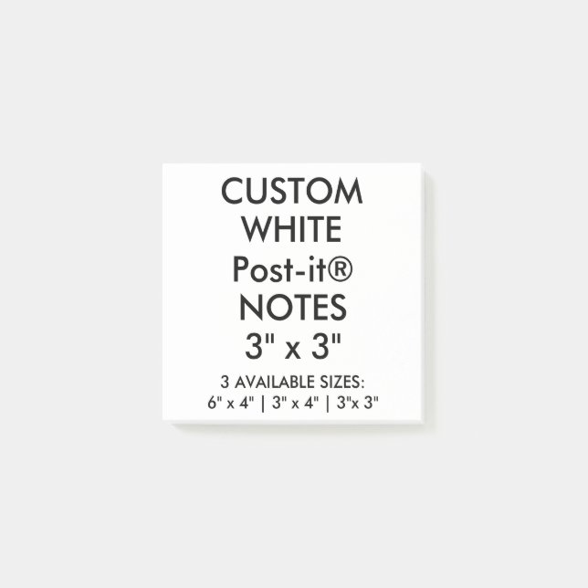 Custom Personalized Large 3" Square Post-it® Notes (Front)