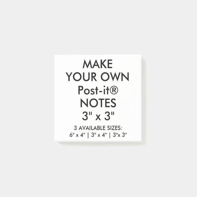 Custom Personalized Large 3" Square Post-it® Notes (Front)