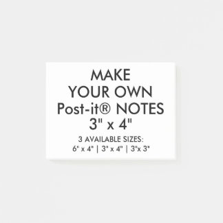 Custom Personalized Large 3" x 4" Post-it® Notes