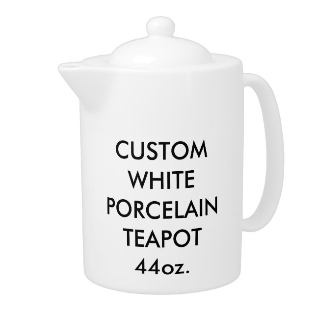 Custom Personalized Large 44oz. Porcelain Teapot (Right)