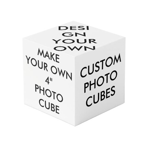 Custom Personalized Large 4 Photo Cube