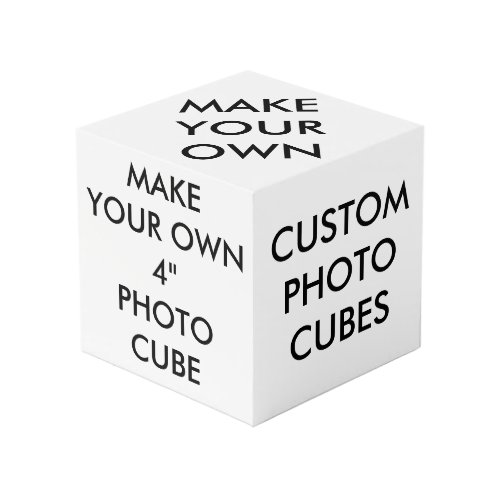 Custom Personalized Large 4 Photo Cube