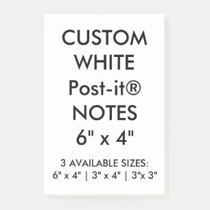 Custom Personalized Large 6" x 4" Post-it® Notes