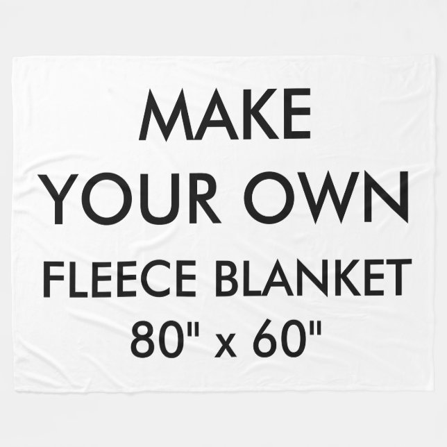 Custom Personalized Large 80" x 60" Fleece Blanket (Front (Horizontal))