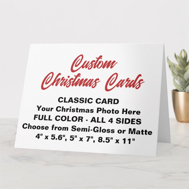 Custom Personalized LARGE 8.5"x11" CHRISTMAS CARD (Small Plant)