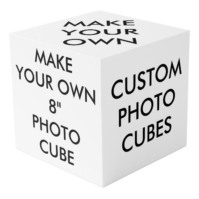 Custom Personalized Large 8" Photo Cube (Front Angled)