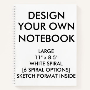 Custom Personalized Large BLANK SKETCH Notebook