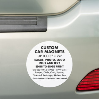 Custom Personalized LARGE CIRCLE Car Magnet 7"