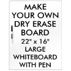 Custom Personalized Large Dry Erase Board & Pen