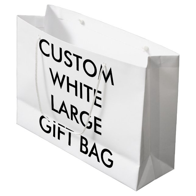 Custom Personalized Large Glossy Gift Bag (Front Angled)