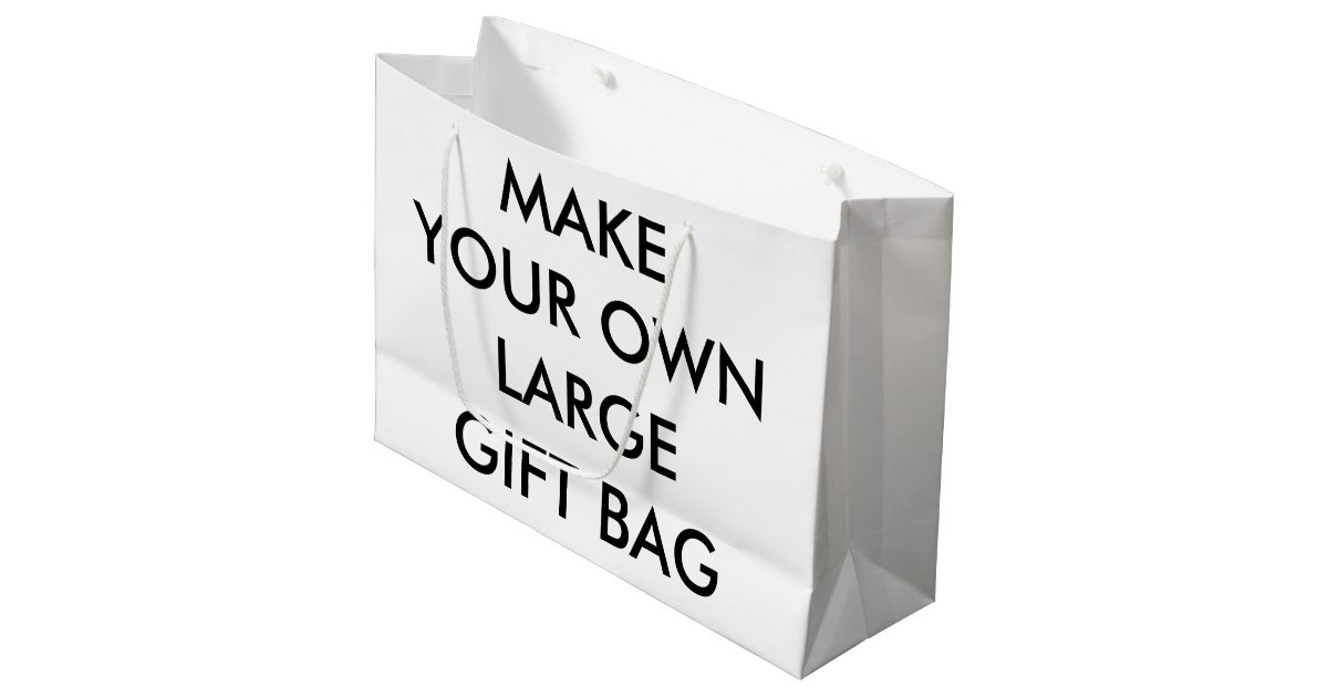 Custom Personalized Large Glossy Gift Bag