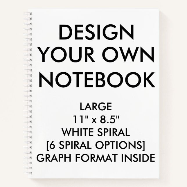 Custom Personalized Large GRAPH Notebook (Front)