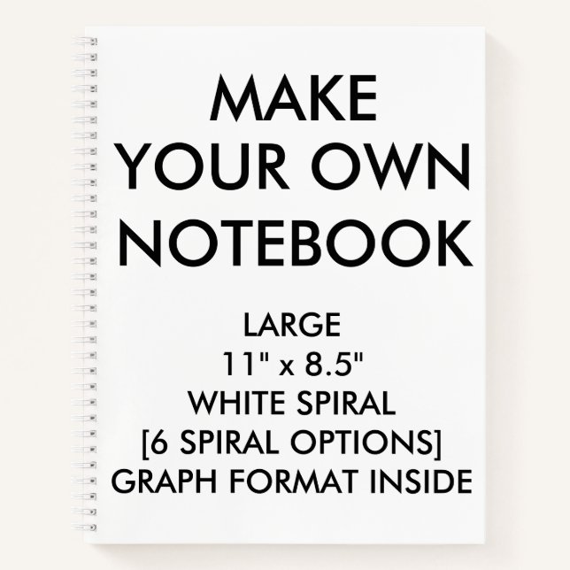 Custom Personalized Large GRAPH Notebook (Front)