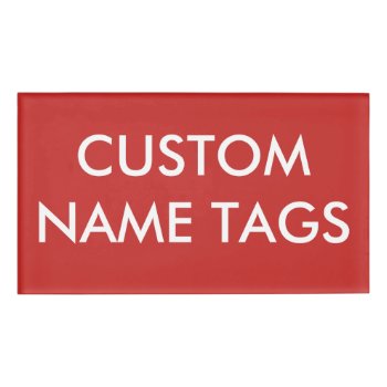 Custom Personalized Large Name Tag Blank Template by CustomBlankTemplates at Zazzle